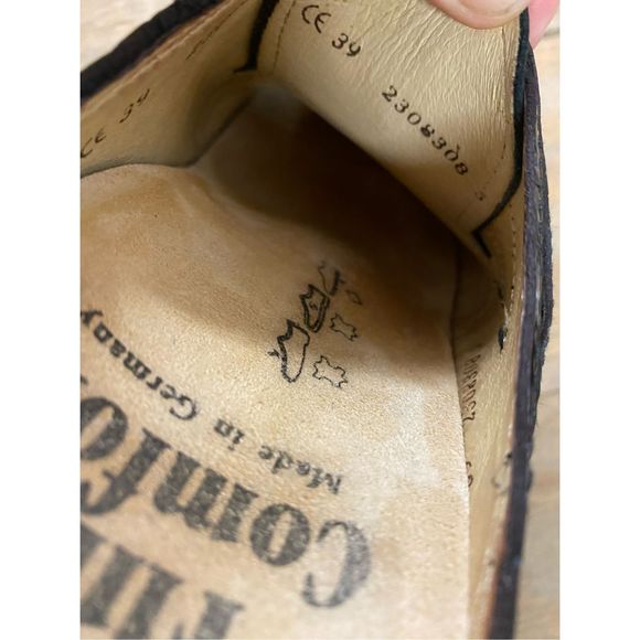 FINN COMFORT AUSSEE SOFT Black/Croc Slip On Mules Shoes Size EU 39 / US 8 - Picture 4 of 13